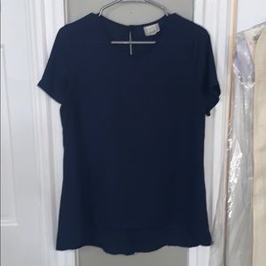 Navy blue Meraki split back top